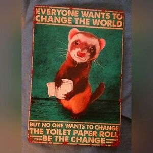 Ferret bathroom tin New